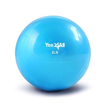Imagem de Yes4All Bola de tonificação (mármore/diamante aderente/suave) - bola medicinal pesada macia para pilates, ioga e fitness