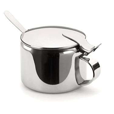 Imagem de Açucareiro com Colher Médio Forma em Aço Inox 250 g