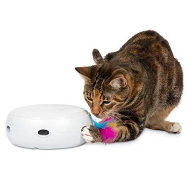 Imagem de PetFusion Brinquedos Interativos Para Gatos De Emboscada Para Gatos Internos - Brinquedos De Penas Para Gatos Novos E Aprimorados (3 Modos Silenciosos, Luz Noturna, Desligamento Auto, Baterias Incl)