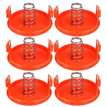 Imagem de BOOTOP — Boné de reposição para aparador – Substitui RC-100-P, RC100P, 385022-03 – Compatível com preto e Decker – Capa para comedor de erva – Tampa para máquina de lavar ervas – Peças para cortador de grama (6 tampas, 6 molas)