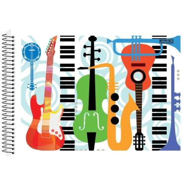 Imagem de Caderno de Música Espiral 1/4 Instrumentos 40F -São Domingos