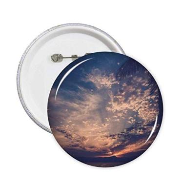 Imagem de Alfinetes laranja azul escuro céu nuvens alfinetes crachá botão decoração acessório 5 peças