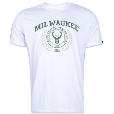 Imagem de Camiseta New Era Plus Size Regular Nba Milwaukee Bucks Manga Curta Bra