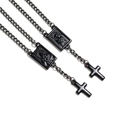 Imagem de Colar Corrente Escapulário Masculino Black Cruz