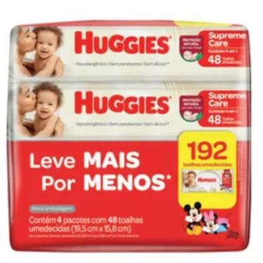 Imagem de Lenço Umedecido Huggies Supreme Care C/192