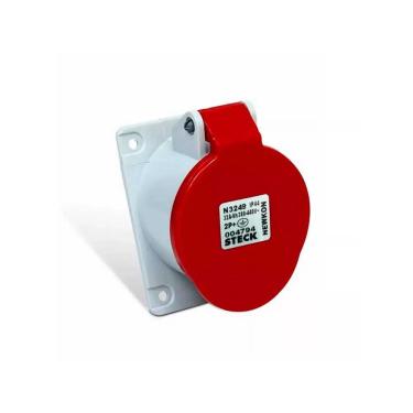 Imagem de Tomada Industrial Embutir 16A 2P+T 380/440V IP44 6H Vermelho N3049 – Steck