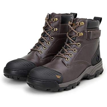 Imagem de Bota Coturno Masculina Couro Liso Dia a Dia Trilhas e Caminhadas Power Grip