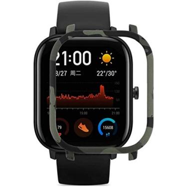 Imagem de Case Bumper Nsmart compatível com Huami Amazfit GTS - Nandos-Store (GTS, Verde Camuflado TPU)
