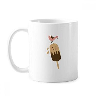 Imagem de Caneca de cerâmica com cara de sorvete de chocolate e sorvete de cerâmica para café e porcelana