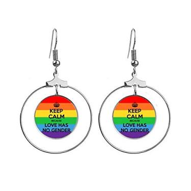 Imagem de Brincos gays lésbicas transgêneros bissexuais LGBT com pingente de argola