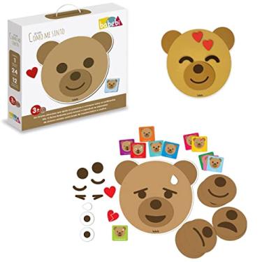 Imagem de Brinquedo Educativo De Madeira Como Me Sinto Ursinho Babebi