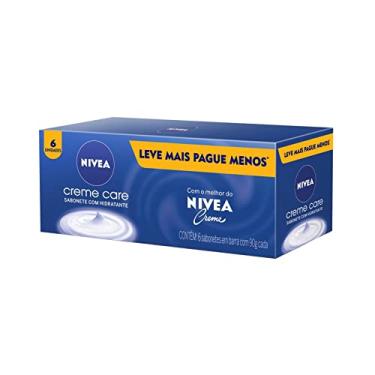 Imagem de NIVEA Sabonete em Barra Creme Care Promo 6 un. 90g - Limpa e deixa a pele macia mesmo após o banho, com glicerina, fragrância NIVEA Creme e o exclusivo ingrediente Eucerit