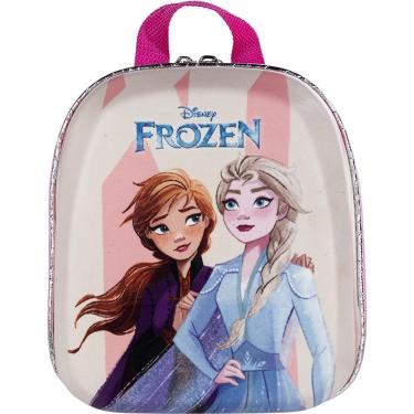 Imagem de Mochila Pequena Maxtoy 3D Frozen Elsa e Anna Rosa