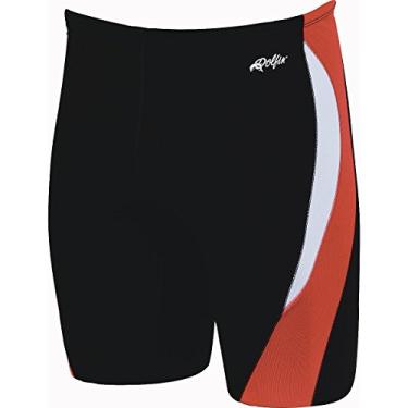 Imagem de Dolfin — Maiô masculino com fecho de cores Reliance, Black/Red/White, 32