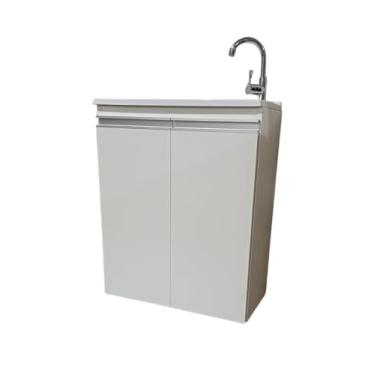 Imagem de Gabinete Banheiro Em Mdf Suspenso Com Pia/cuba Montado