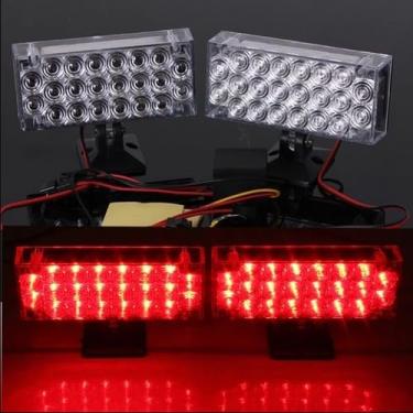 Imagem de Kit Strobo com 4 Leds Vermelho e Comando pisca selecionável