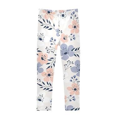 Imagem de KLL Calça legging feminina floral pequena primavera floral cintura alta calça de ioga atlética, Flores da primavera, floridas pequenas, 6 Years