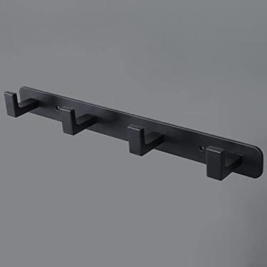 Imagem de Vanloory Cabideiro, 4 ganchos triplos de aço inoxidável resistente, ganchos de parede de armazenamento de parede, gancho de roupas rústica/trilho de gancho para chave para banheiro e cozinha entrada