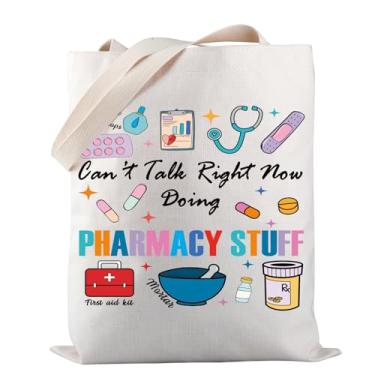 Imagem de PWHAOO Pharmacist RX Tote Bag Can't Talk Right Now Doing Pharmacy Stuff Tote Bag Pharmacy Technician Gift, Bolsa de farmácia