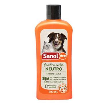 Imagem de Condicionador Neutro Sanol Dog Para Cães E Gatos (500 Ml) - Total Quím