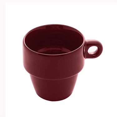 Imagem de Xícara de Café de Cerâmica Empilhável Vermelha 90ml- Lyor