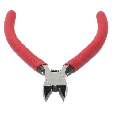 Imagem de iExcell Cortador lateral de 11,5 cm diagonal de corte de arame ferramenta de reparo de pinças, vermelho, aço cromo-vanádio