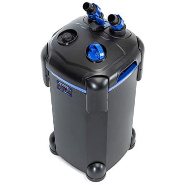 Imagem de AMOSIJOY Filtro de recipiente de 3 estágios de 396 GPH, filtro externo ultra silencioso com mídia livre para grandes aquários e aquários