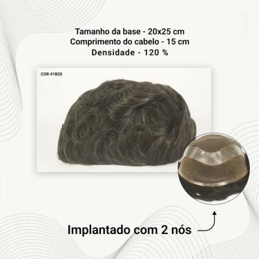 Imagem de Protese Capilar Hibrida Masculina Hollywood (20X25)