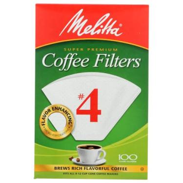 Imagem de Filtros de café branco Melitta 624102#4 100 unidades