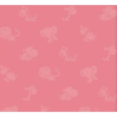 Imagem de Papel de Parede Safari Friends Infantil Rosa SF6225