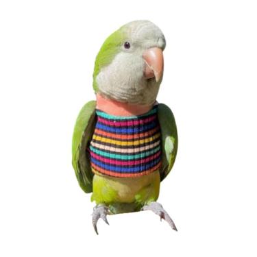 Imagem de Roupas de pássaros - Camisa vermelha de algodão feita à mão, suéter de gola redonda, terno de voo para papagaios, cinza africano, periquito, calopsita, sol, conure, Natal, Halloween, cosplay,