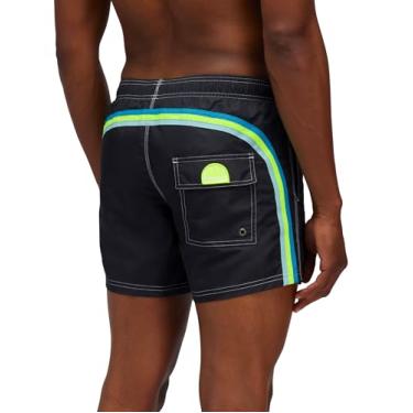 Imagem de SUNDEK Bermuda masculina com cintura elástica, calção de banho 35,5 cm, comprimento 12,7 cm, costura interna, 00435 - Preto 35, PP