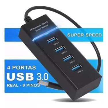 Imagem de HUB Cabo USB 3.0 Extensor 4 Portas High Speed - EXBOM