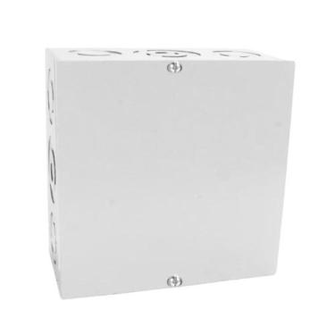 Imagem de Caixa de Passagem Sobrepor 200x200mm Branca Metal IP-44 Gomes, Branco