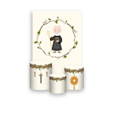Imagem de Painel De Festa Vertical 1,50 x 2,20 + Trio De Capas Cilindro - São Be