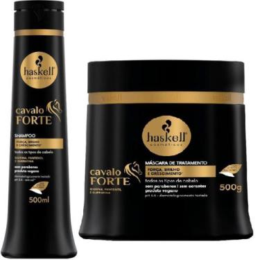 Imagem de Kit Haskell Cavalo Forte Shampoo 500ML + 1 Mascara 500 ML