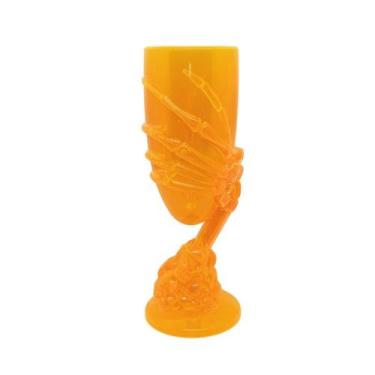 Imagem de Taça Halloween Mão de Esqueleto - Festas e Fantasias, Laranja