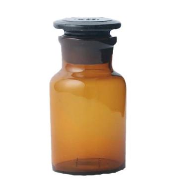 Imagem de Frasco reagente alcalino âmbar boca larga rolha de vidro CAP 250ML - P