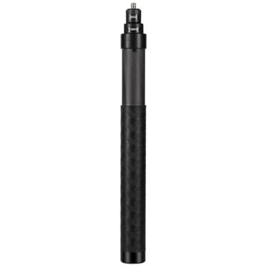 Imagem de Bastão de selfie de fibra de carbono de 26 cm a 1,2 m para insta360 x4 Insta 360 x4 x3 x2 x um r RS Gopro Go Pro Hero 13 12 11 10 9 8 7 6 5 4 3 acessórios de câmera (preto)