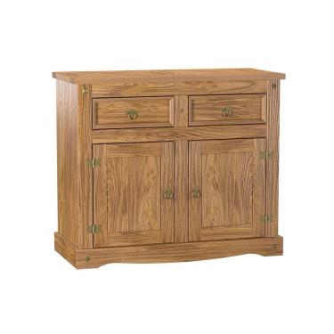 Imagem de Aparador Buffet Em Madeira 2 Portas 2 Gavetas 104 Cm Carvalho Rústico Elliottiis