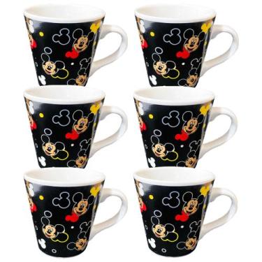 Imagem de 6 Caneca Xicara Personalizado Minnie e Mickey Disney de Porcelana 110 