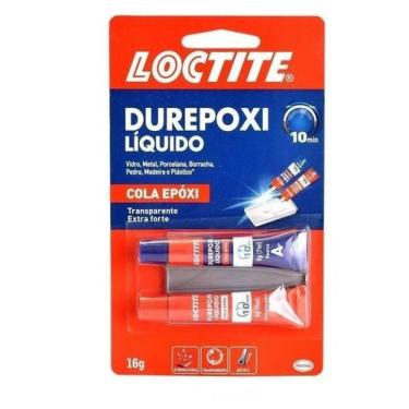 Imagem de Kit 2 Cola Durepoxi Liquido 10min Epóxi Transparente Extra - Loctite