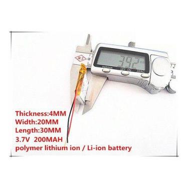 Imagem de (3pcs)bateria  Mp3 402030 200mah 3,7v 2 Fios - KMIG