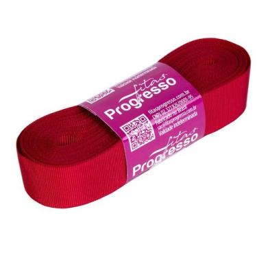 Imagem de Fita Gorgurão Progresso 22mm nº5 - 10m Cor 209 Vermelho - 01 unidade -