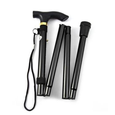 Imagem de Bengala Dobravel Com Regulagem Preto Mebuki - SPM