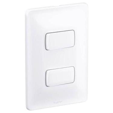 Imagem de Interruptor Legrand Pial Zeffia - Duplo - 10A - Branco - 680101