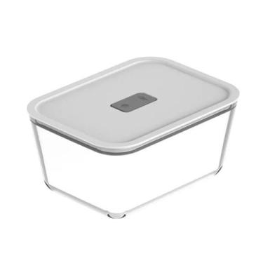 Imagem de Pote Vidro Hermético 2,4L Fresh Lock Válvula Branco - Ou