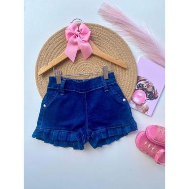 Imagem de Short e Short saia jeans infantil com lycra - Pirulitando Moda Infanti