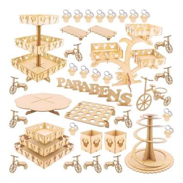 Imagem de Kit Festa Mdf Minnie - 50 Peças - Aniversário Completo - Modernarte, M