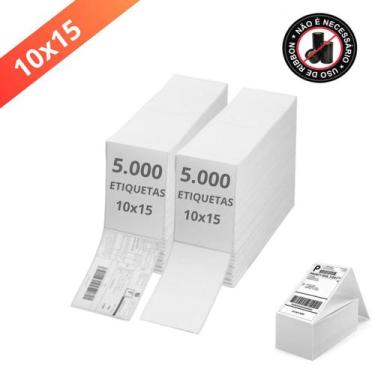 Imagem de 10.000 Etiquetas Térmicas 10x15 Cm Serrilha Formato Resma  - Tomate